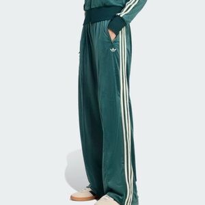 Adidas velour Track Pants with White Stripes